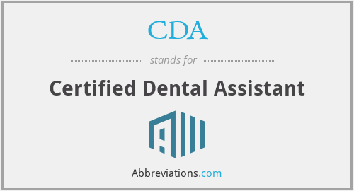 Certified Dental Assistant Abbreviation Medical